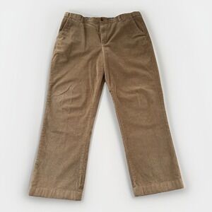 L.L. Bean Men's Comfort Waist Corduroy Pants 40x30 Tan Straight Leg Stretch